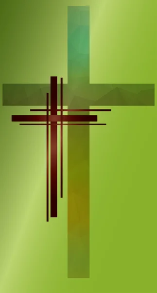 Crucifix bas poly — Image vectorielle