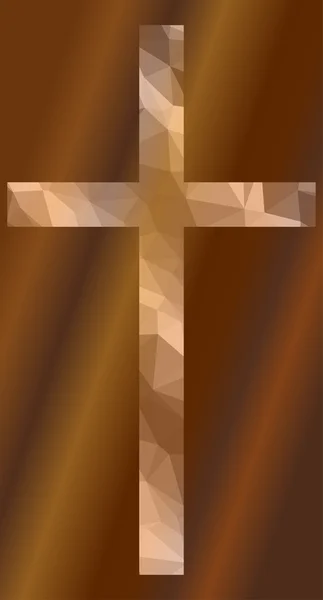 Crucifix bas poly — Image vectorielle