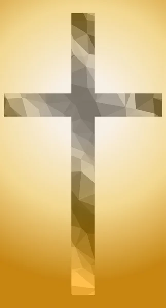 Crucifix bas poly — Image vectorielle