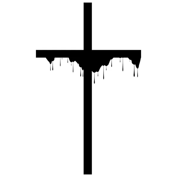 Kříž na bílém pozadí — Stockový vektor