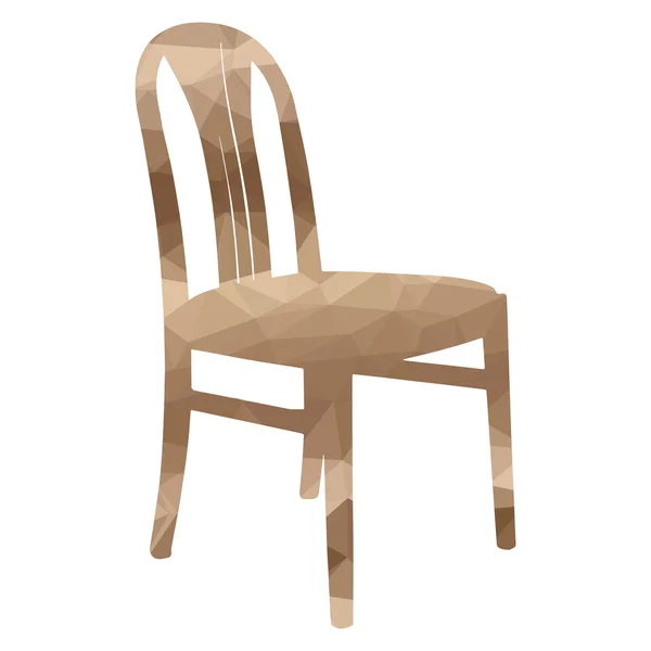 Düşük Poli siluet sandalye — Stok Vektör