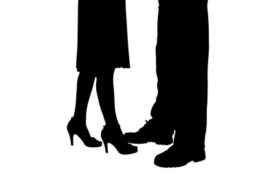 bir çift bacak silüeti.