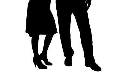 bir çift bacak silüeti.