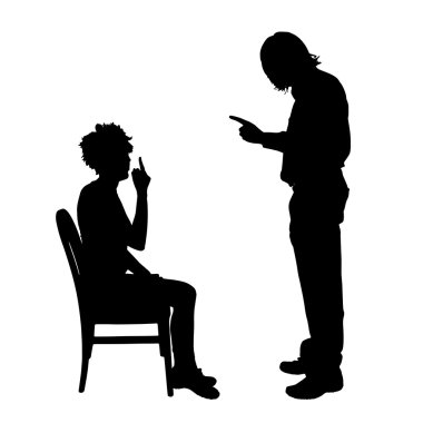 bir çift siyah siluet.