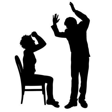 bir çift siyah siluet.