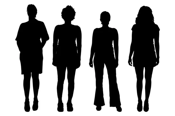 Black women silhouette. — Stock Vector