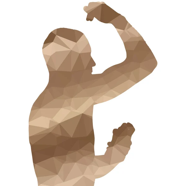 Faible silhouette poly de l'homme — Image vectorielle