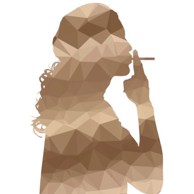 Düşük Poli adam siluet