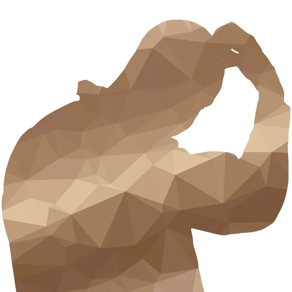 Faible silhouette poly de l'homme — Image vectorielle