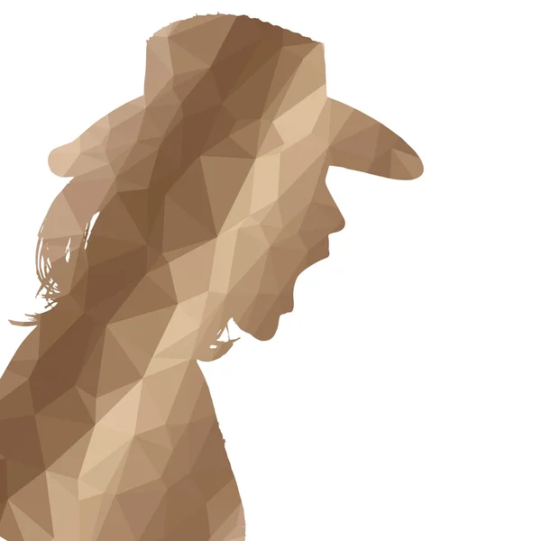 Low-Poly-Silhouette des Menschen — Stockvektor