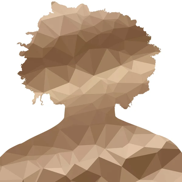 Low Poly Mann Silhouette — Stockvektor