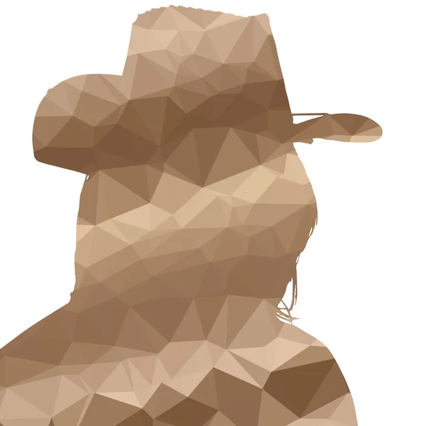 Low Poly Mann Silhouette — Stockvektor