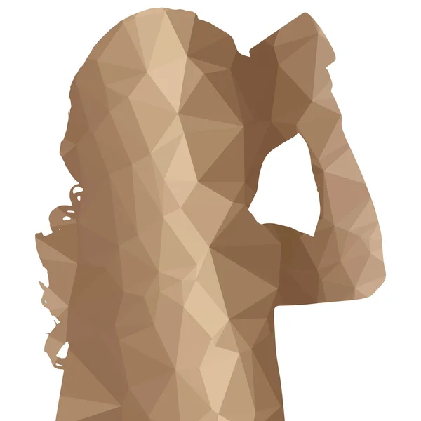 Low Poly Mann Silhouette — Stockvektor