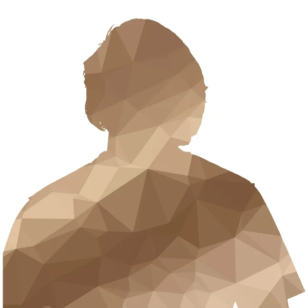 Low poly man silhouette — Stock Vector