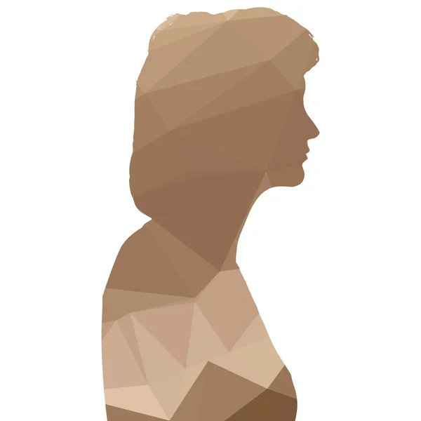 Silhouette basse femme poly — Image vectorielle