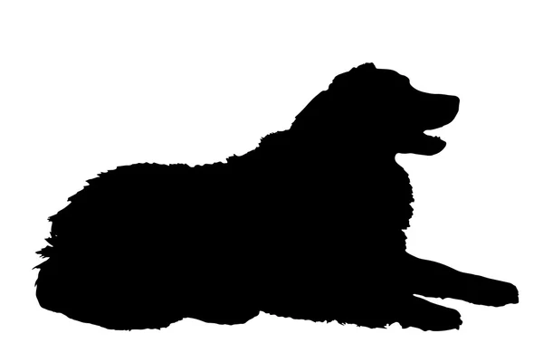 Silhouette noire d'un chien. — Image vectorielle