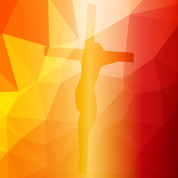 Crucifix bas poly — Image vectorielle