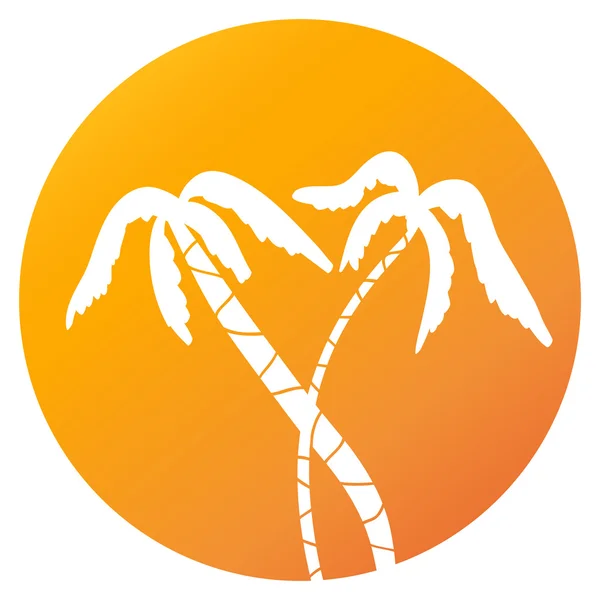 Palm tree logotyp — Stock vektor