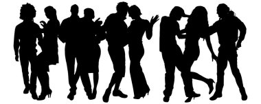 bir grup insan silüeti.