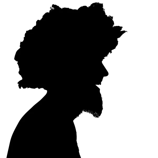 Silhouette noire de l'homme hipster — Image vectorielle