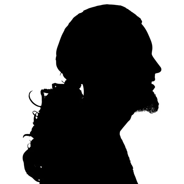 Silhouette noire de l'homme hipster — Image vectorielle