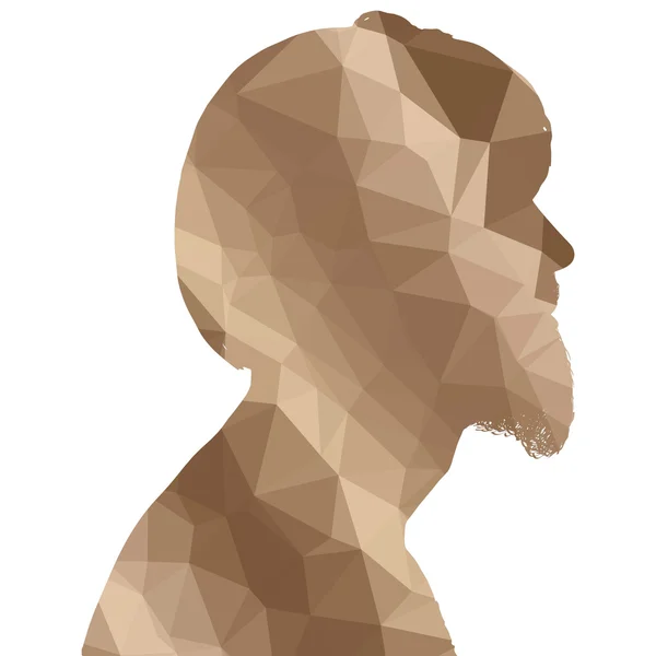 Low-Poly-Silhouette des Menschen — Stockvektor