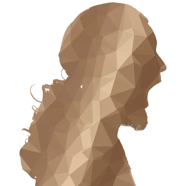 Low poly silhouette of man — Stock Vector