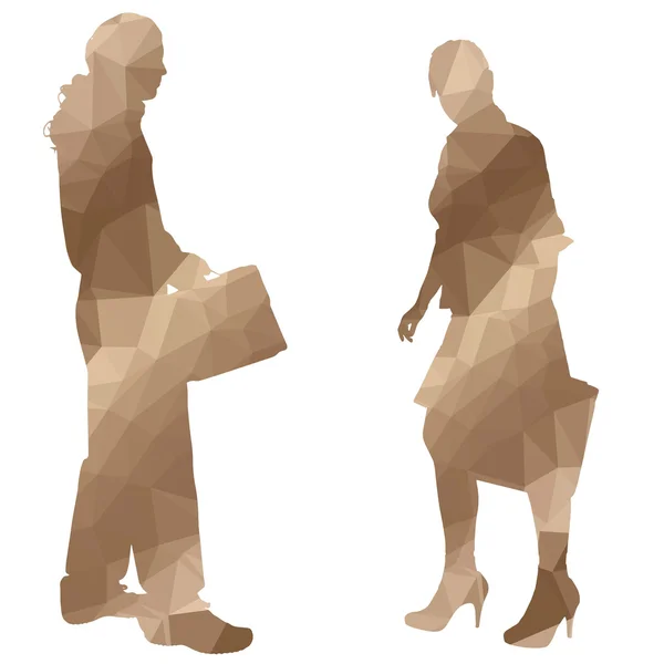 Silhouettes of business people — Stock Vector