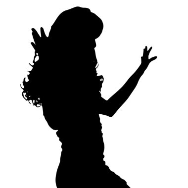 siyah kadın silueti