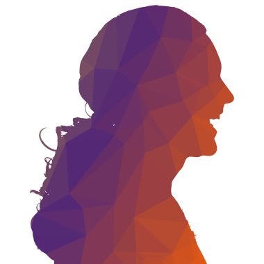 Adam silüeti düşük Poli