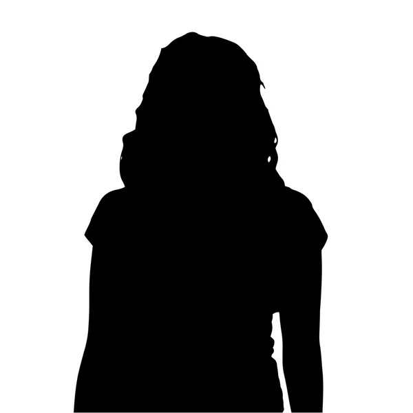 Silhouette femme noire — Image vectorielle