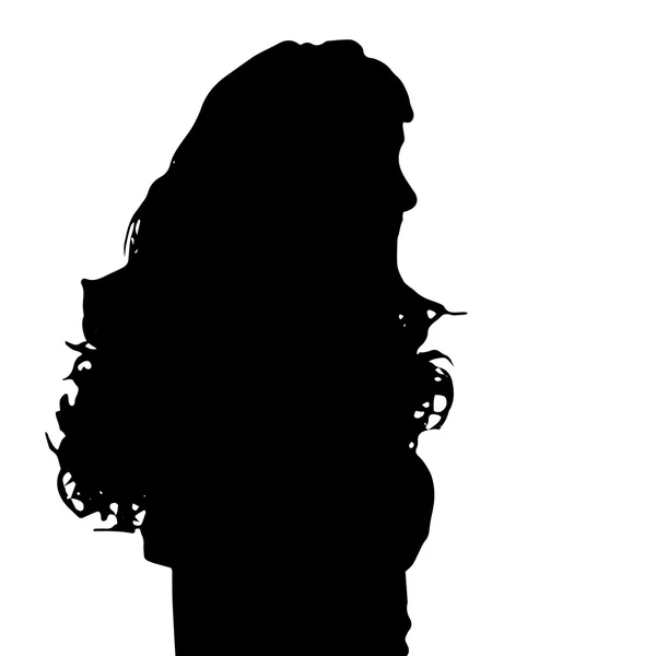 Silhouette femme noire — Image vectorielle