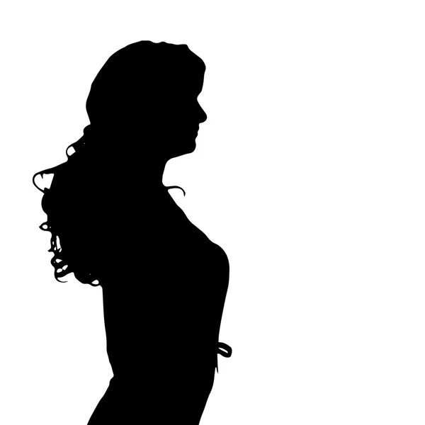 Zwart vrouw silhouet — Stockvector