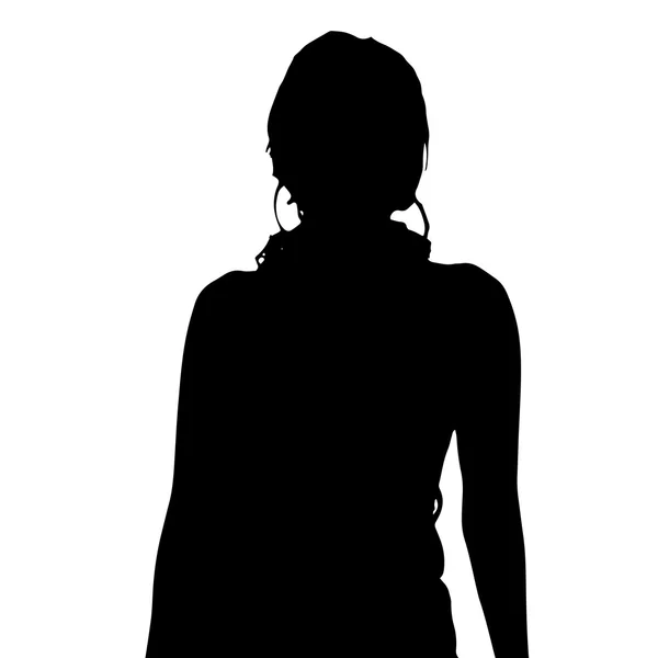 Zwart vrouw silhouet — Stockvector