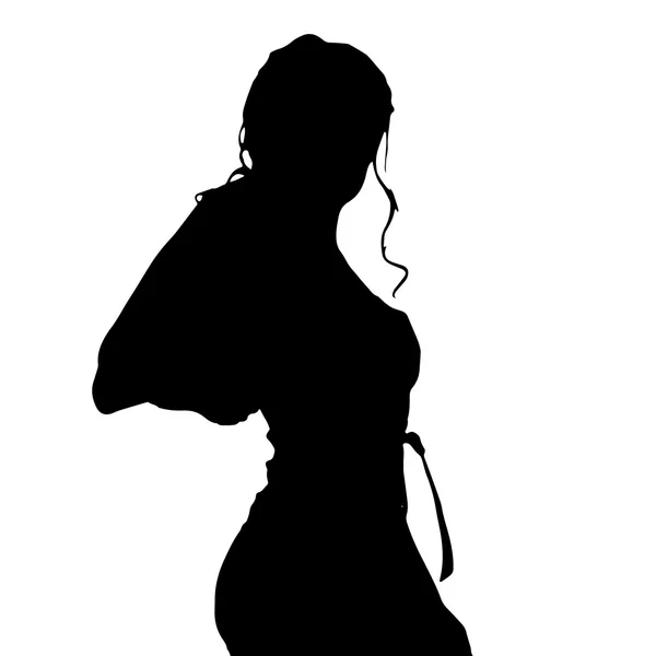 Black woman silhouette — Stock Vector