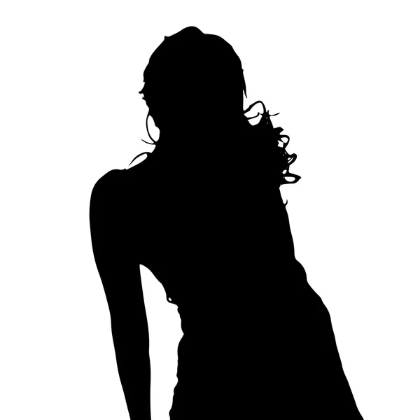 Silhouette femme noire — Image vectorielle