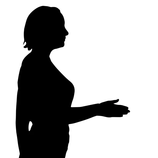 Black woman silhouette — Stock Vector