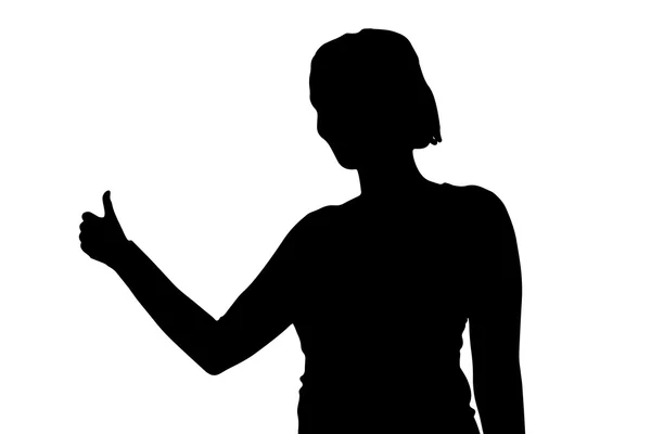 Silhouette femme noire — Image vectorielle