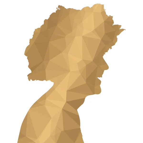 Low-Poly-Silhouette des Menschen — Stockvektor