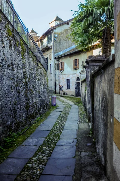 Die Insel San Giulio Lago Orta Ist Berühmt Für Die — Stockfoto