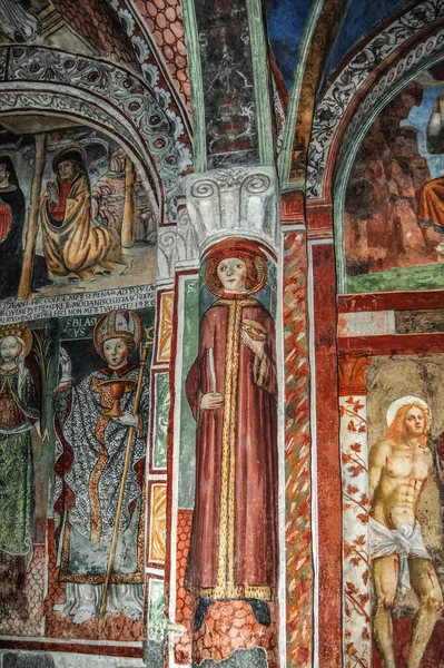 Olaszország San Giulio Sziget 2014 Legtöbb Fennmaradt Freskót Sperindio Cagnola — Stock Fotó