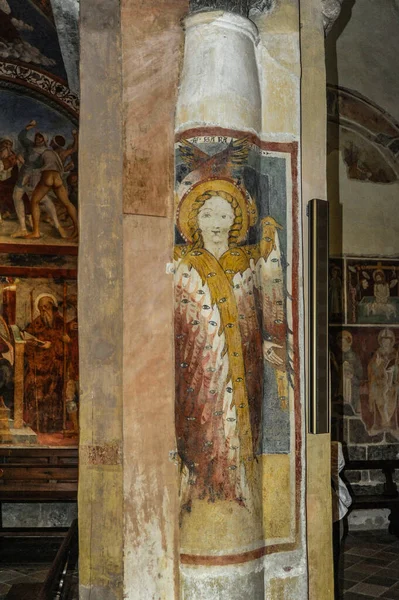 Italien San Giulio Island 2014 Flesta Överlevande Fresker Gjorda Sperindio — Stockfoto