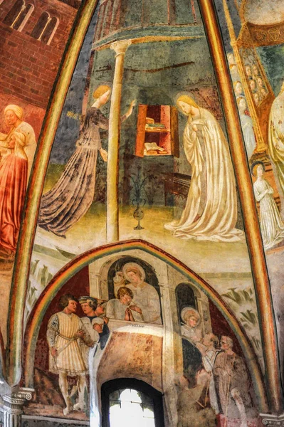 Olaszország Castiglione 2014 Régi Templom Keresztelőjét 1435 Ben Festette Masolino — Stock Fotó