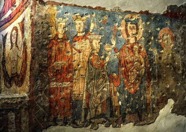 1200 1700 Luvun Freskot Ovat Säilyneet Linnan Kappelissa Osa Muinaisista — kuvapankkivalokuva