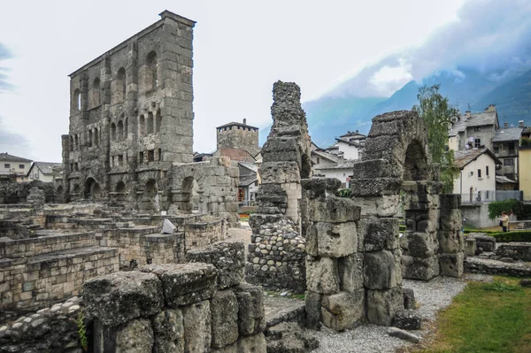 Roce Údolí Aosta Římané Porazili Válečný Kmen Salassi Kteří Blokovali — Stock fotografie