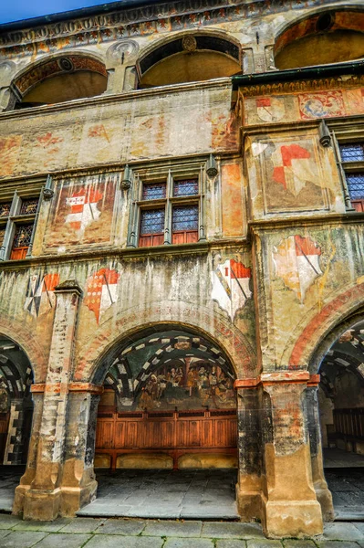 Fundado Século Xii Como Uma Residência Fortificada Dos Bispos Aosta — Fotografia de Stock