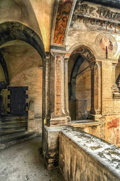 Fundado Século Xii Como Uma Residência Fortificada Dos Bispos Aosta — Fotografia de Stock