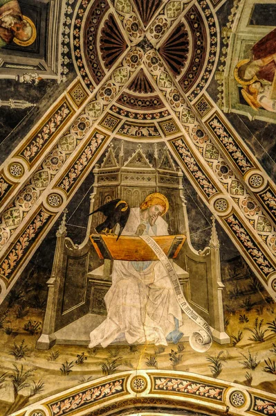 Giacomo Haccerino 1375 1453 Kálvária Felemelkedése Freskója Valamint Olasz Gótikus — Stock Fotó