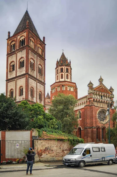 Basilica Andrew Beautiful Monument Early Italian Gothic Retaining Features Romanesque — Stockfoto