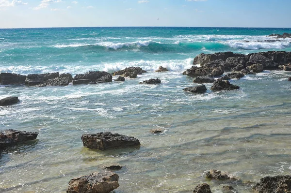 Costa Cabo Drepano Devido Sua Estrutura Geológica Famosa Por Sua — Fotografia de Stock